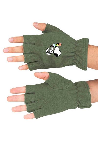 herotasarım Χειμερινά γάντια Snoopy Ice Cream με στάμπα Fleece - Bll3471