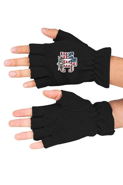 herotasarım New York Printed Cutout Winter Fleece Gloves - Bll3700