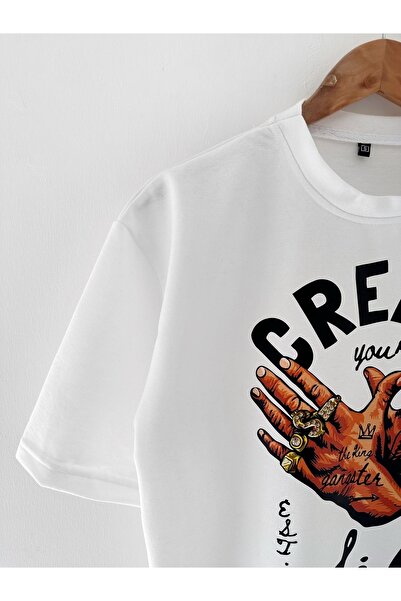 SWOOPS Outdoors Ανδρικό κοντομάνικο μπλουζάκι Create Gang Oversize με στάμπα από βαμβακερό λαιμόκοψη