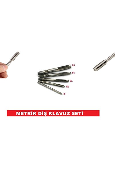 CEKSAN Metrik Klavuz Set M3-m4-m5-m6-m8 Metrik Diş Açma Klavuzları