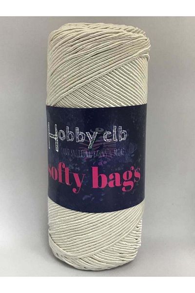 hobby club Softy Bags Supra Waxed Rope Bag Rope 200 Gr. 5 Τεμάχια (1kg) Κρέμα