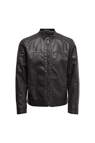 Only & Sons Onsmike Pu Racer Jacket Otw Vd معطف رجالي - 22012339