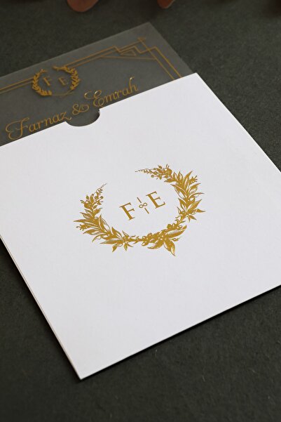 Luna Davetiye Şeffaf Düğün, Nikah, Nişan Davetiyesi (50 ADET)