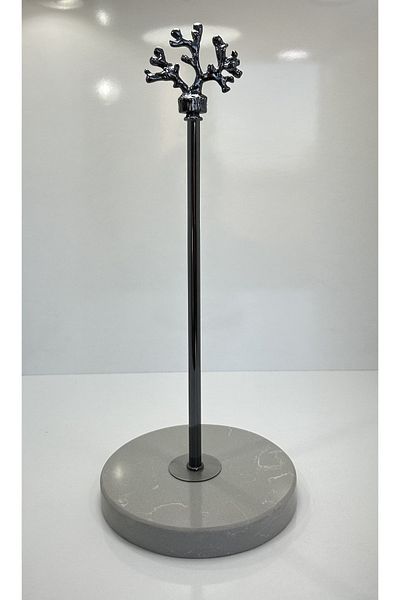 bemdesign Marble Decorative Roll Paper Towel Holder Bathroom - Kitchen Organizer - Platinum