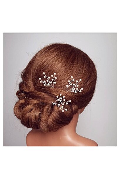 bba new trend 3 قطع مشبك غصين مشبك الزفاف مشبك غصين مع اللؤلؤ 3 قطع تاج الزفاف