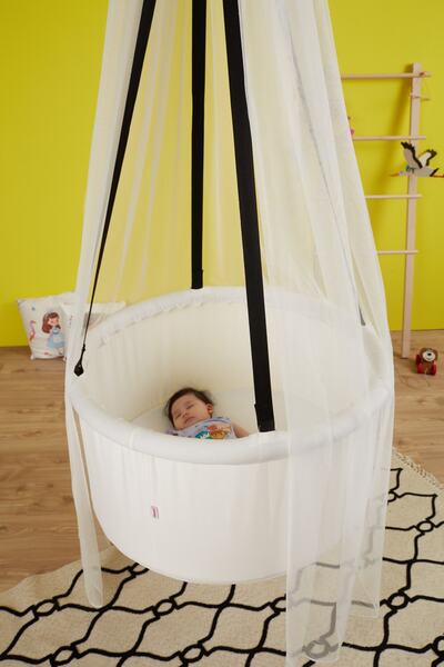 Svava Çibinlikli Sepet Salıncak Tavana Asılan Salıncak (Beyaz)