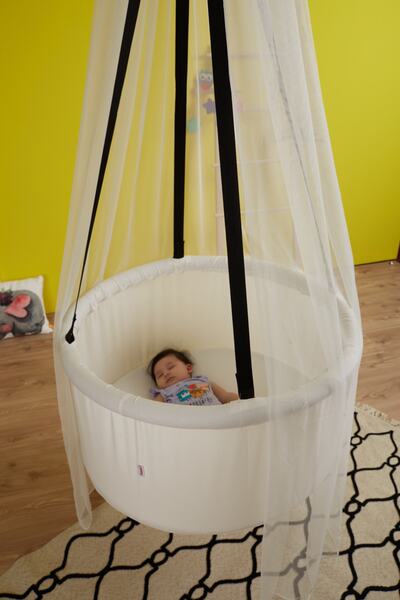 Svava Çibinlikli Sepet Salıncak Tavana Asılan Salıncak (Beyaz)