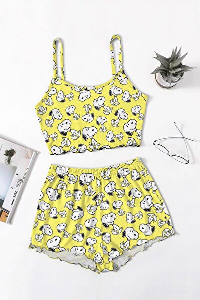 PEMBİŞ HOMEWEAR Favela Snoopy2 Süpersoft Şort Takımı