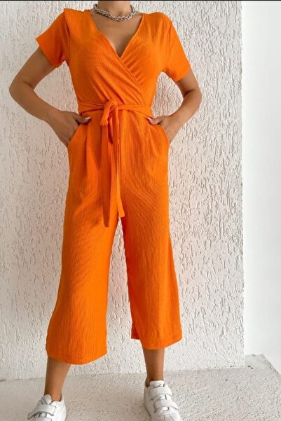 Weppa Kadın Kruvaze Yaka Bağlamalı Tulum