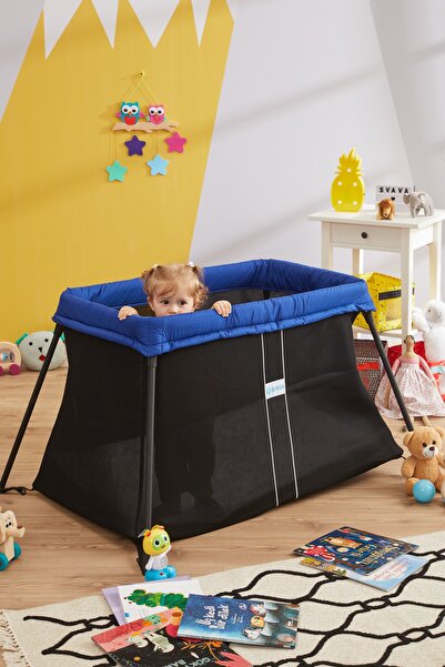 Svava Katlanabilir Seyahat Çocuk Park Yatağı Beşik Ve Bebek Oyun Parkı (MAVİ)
