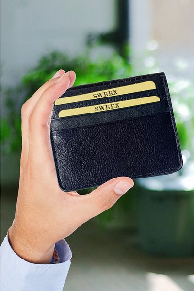 Sweex Πορτοφόλι από γνήσιο δέρμα λεπτό με θήκη για κέρματα και κάρτες και 4 θήκες για κάρτες