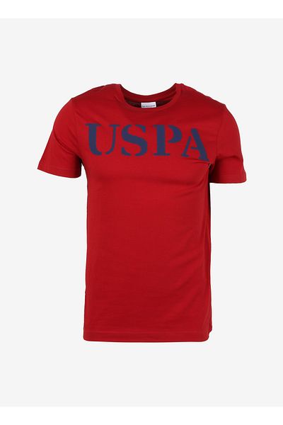 U.S. Polo Assn. Crew Neck Claret Red Men's T-shirt Geartıy023