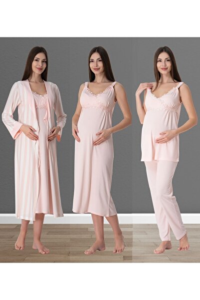 by İGP Effortt Powder Women's Pregnant Maternity Dressing Gown Nightgown and ...