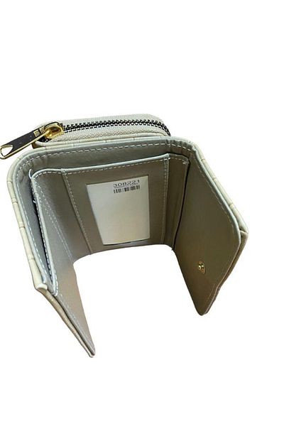 Elif Crocodile Skin Patterned Women's Wallet with Snap Closure and Zipper Mink308221