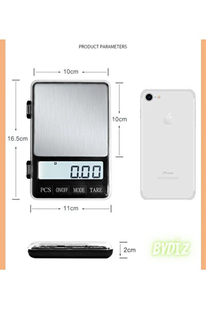 bydiz MH-999 Professional Hassas Terazi 1 kg / 0.01 gr Hassasiyet - Takı, Mutfak ve Terazi Eczane Epoksi