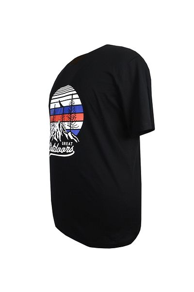 marufshop Ανδρικό μπλουζάκι με στάμπα μεγάλου μεγέθους με λαιμόκοψη