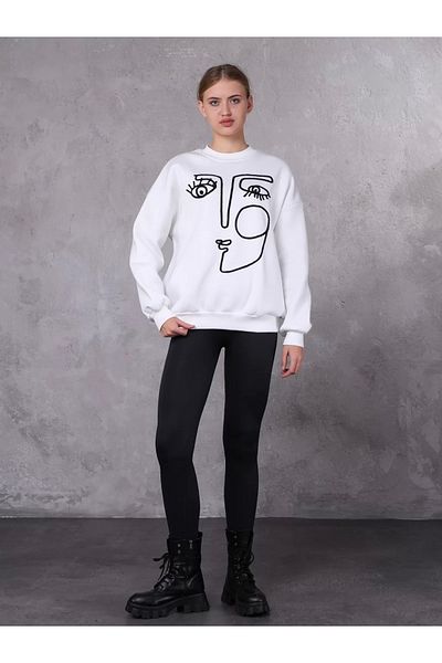 FARM ANİMALS Pulover de damă Chardone cu imprimeu facial