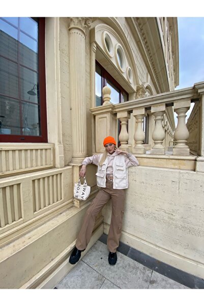 KOTOLOG Unisex Pocket Detailed Tactical Zipper Denim Vest