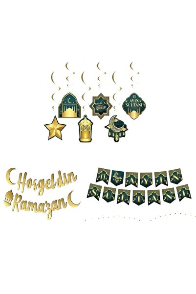 Masalsı Concept Ramazan Süsleri 6'lı Tavan Süsü,11 Ayın Sultanı Banner Ve Hoş...