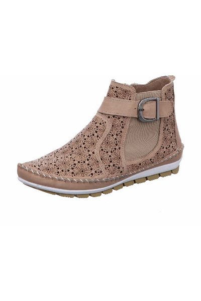 Gemini Stiefelette - Beige - Flacher Absatz