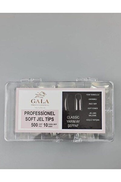 GALA Professional Protez Tips Şeffaf 500 Adet Özel Kutusunda