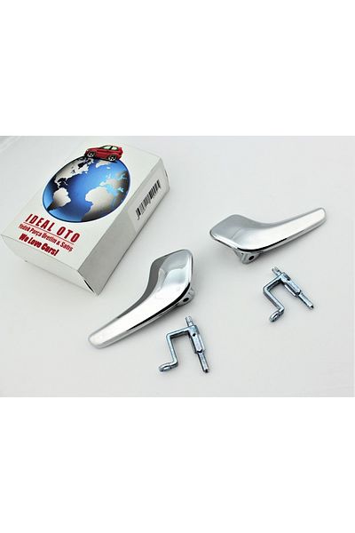 İDEAL OTOMOTİV Opel Corsa D 2006-2014 Right and Left Interior Door Handle & Interior Opening Bar (glossy Chrome)