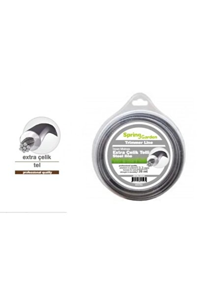 SPRİNG Garden Misina Extra Çelik Telli 3.3 Mm X 26 Metre