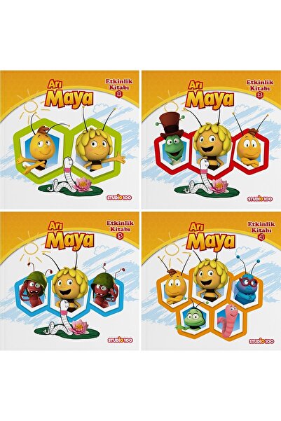 Burhan Yayınları Maya the Bee / Activity and Coloring Set / 4 Books / 96 Page...