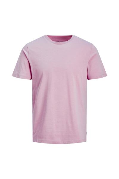 Jack & Jones Bisiklet Yaka Düz Bej Erkek T-shirt 12156101_jjeorganıc Basıc Te...