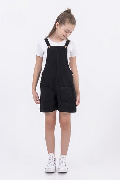 DMB BOYS & GIRLS Girl's Jumpsuit with Cotton Gabardine Shorts