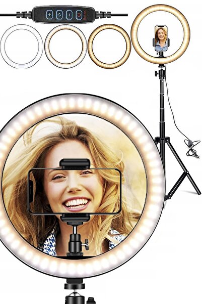 TechnoStation Youtuber Led Işıklı Tripod Selfie Makyaj Işığı Ring Light 14 In...