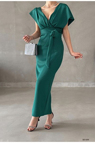 Masspera Fata Spate Decolteu in V cu curea Rochie de Seara Lungime Maxi Nunta...