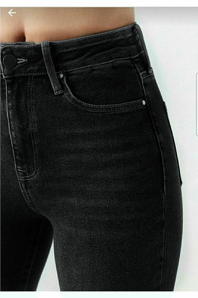 Livik Lera Women's Non-Fading Black Mustache Skinny High Waist Jeans