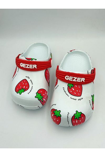 GEZER Fruit Patterned Girl's Cross Slippers