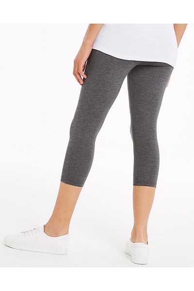 Yabgu Women's Plus Size High Waist Capri Leggings Gray
