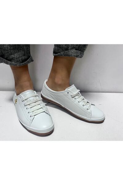 U.S. Polo Assn. Η.Π.Α. Polo Assn. Γυναικεία - Γνήσιο Δερμάτινο Λευκό Παπούτσια Jojo Classic Lace-Up