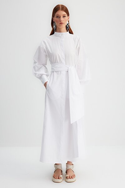 Trendyol Modest Evening Dress - White - Basic