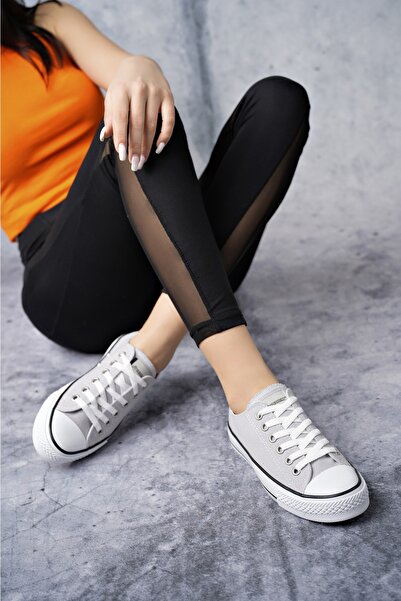 Freemax Women's Light Linen Flexible Sole Sports Sneakers.4100 Gray