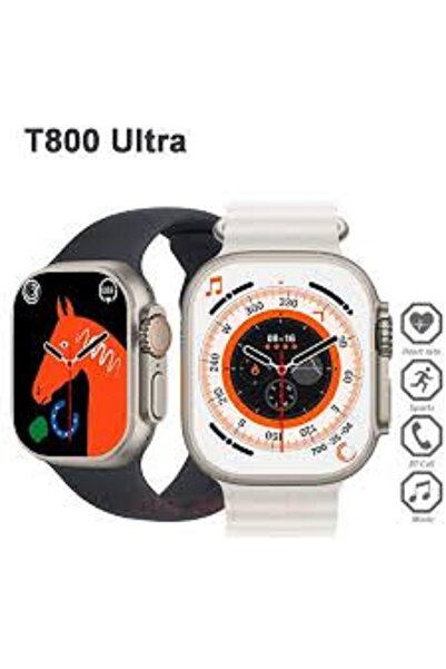 Mmctech Watch 8 T800 Ultra Bluetooth'lu Arama Özellikli Akıllı Saat Tüm Telefonlarla Uyumlu Çift Kordonlu