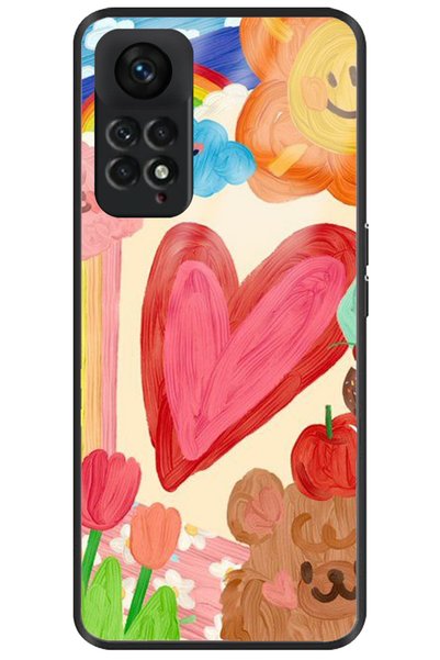 WANNA PROTECT Xiaomi Redmi Note 11S Premium Heart Pattern Glossy Phone Case w...