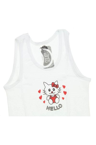 ÇamaşırcımShop Silver 3026 6 Pack Wide Strap Printed Girl's Tank Top