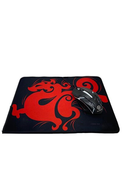 XTRIKE ME Usb Kablolu Mavi Siyah Gaming Optik Mouse + Pad Hediyeli