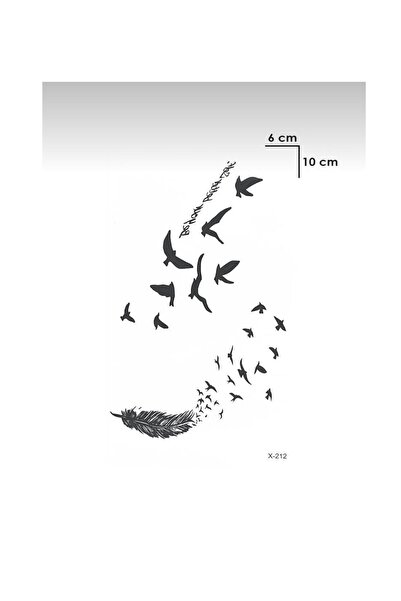 Genel Markalar Tüy,uçan Kuşlar Omuz,sırt,göğüs Geçici Dövme, Tattoo