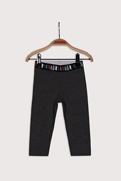 Zeyland Kız Çocuk Gri Beli Lastikli Uzun Tayt (6ay-4yaş)