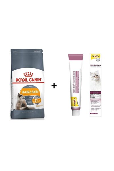 Royal Canin Hair Skin Deri Ve Tüy Sağlığı Kedi Maması 2 Kg + Gimcat Malt 100 Gr