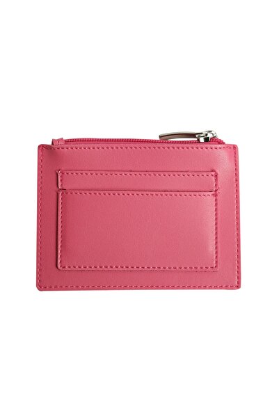 Bakras Μίνι τσάντα ροζ με φερμουάρ και θήκη για κάρτες