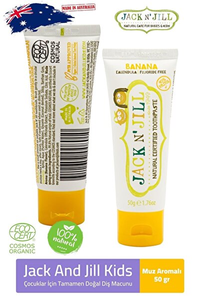 Jack And Jill Kids معجون أسنان جاك اند جيل بنكهة الموز الطبيعي 50 جرام