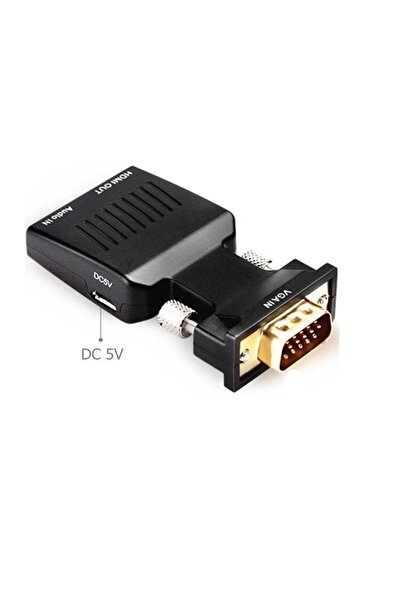 Temiz Pazar Vga To Hdmi Çevirici Dönüştürücü Laptop Tv Monitör Adaptör Kablos...