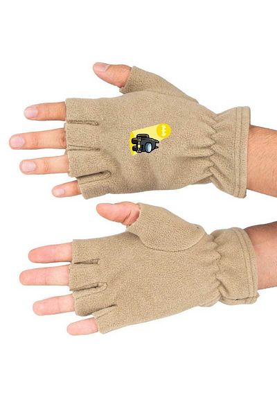 herotasarım Minions Σετ 2 - Κομμένα γάντια και γιακάς λαιμού Fleece Bll3800