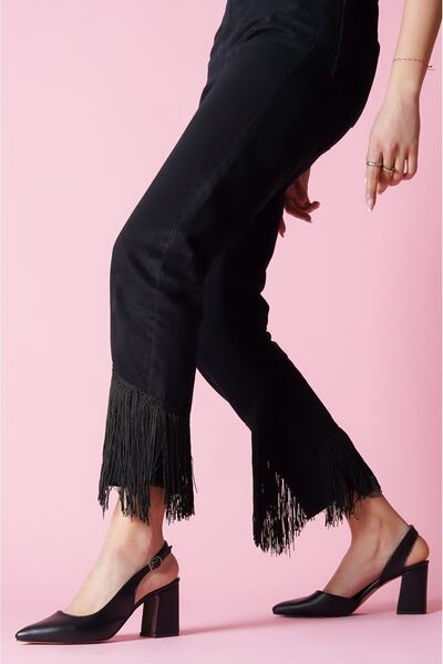 DURUNUN BUTİĞİ Pantofi de utilizare zilnică cu toc negru Duhra